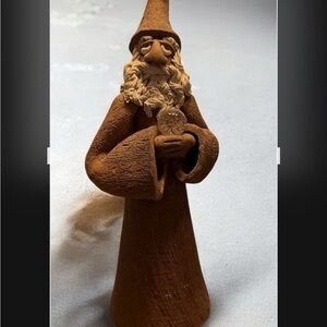 Vintage Studio Art Clay Pottery Wizard Figurine 11” Holiday Gift Idea